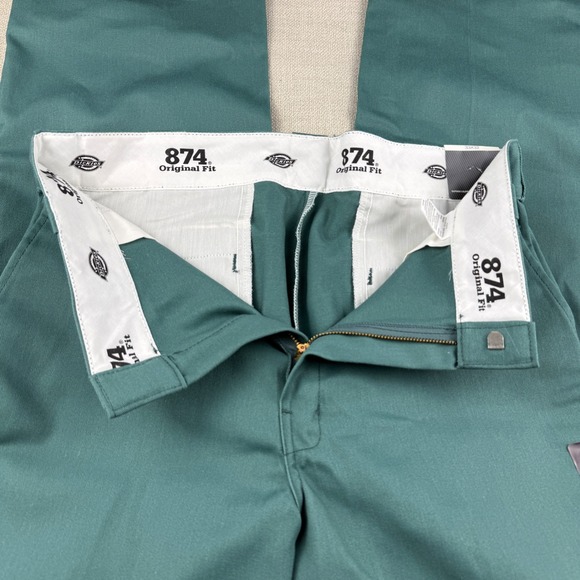 Dickies Men's Chinos in Teal - Picture 3 of 13
